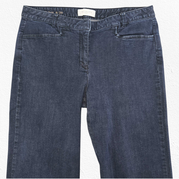 Talbots Signature Bootcut Jeans Dark Wash Blue Stretch Mid-Rise Denim Size 8 29 - Picture 3 of 11